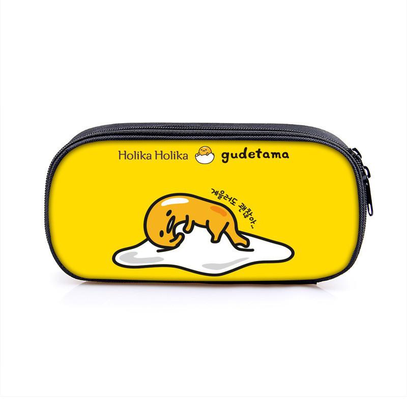 Gudetama Lazy Egg Cartoon Pen Bag With Large Capacity For Kids Students School Supplies