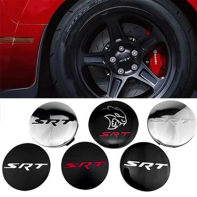 4 piezas x 64 mm Tapas Centrales de Rueda con Logo de Coche Tapacubos de Llantas Emblema Para D-o-dge C-h-arger -C-hallenger Hell Cat SRT C-hrysler 300-C