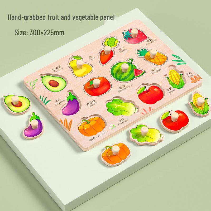 Montessori Shape Matching Puzzle Board for Infants, 1-2.5 Years Old