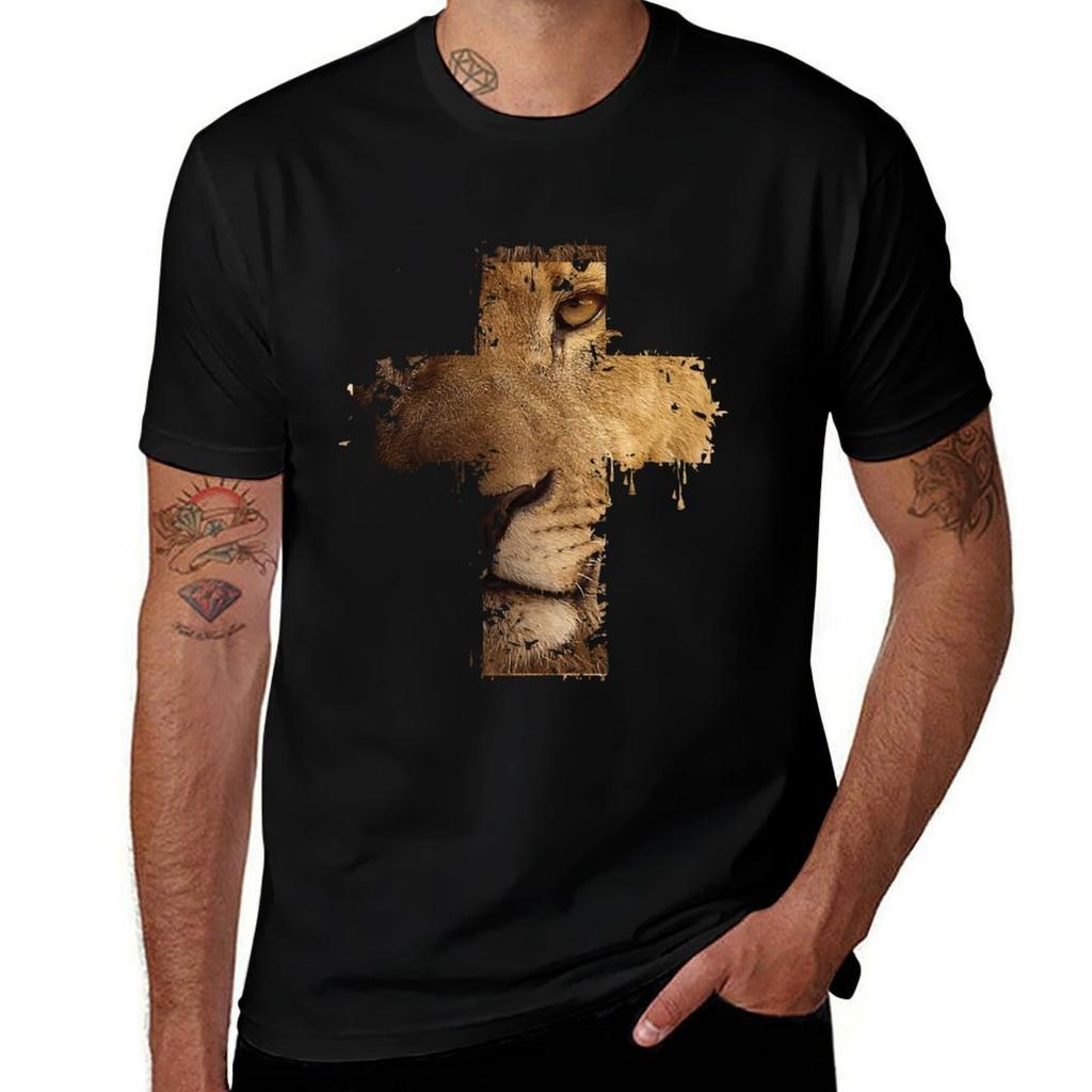 Lion Cross Christian Tshirt T Shirts Designer Tshirt