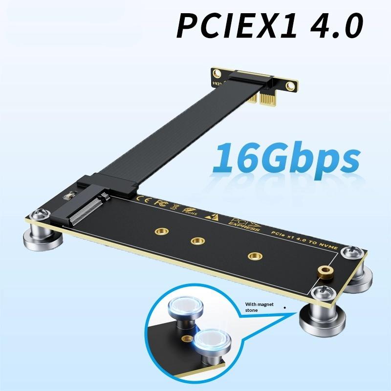 1 szt. Karta riser M.2 NVMe na PCIe X1/X4/X8/X16 z kątem prostym, przedłużacz PCI Express do komputera stacjonarnego