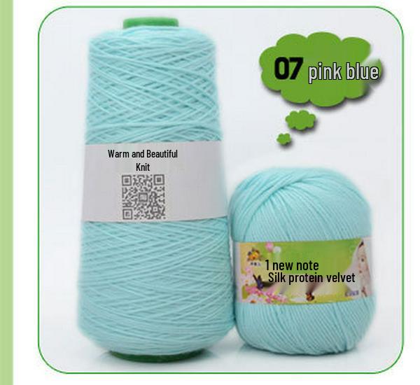 Filato di Cotone al Latte con Proteine della Seta per Maglieria e Uncinetto per Sciarpa per Neonato