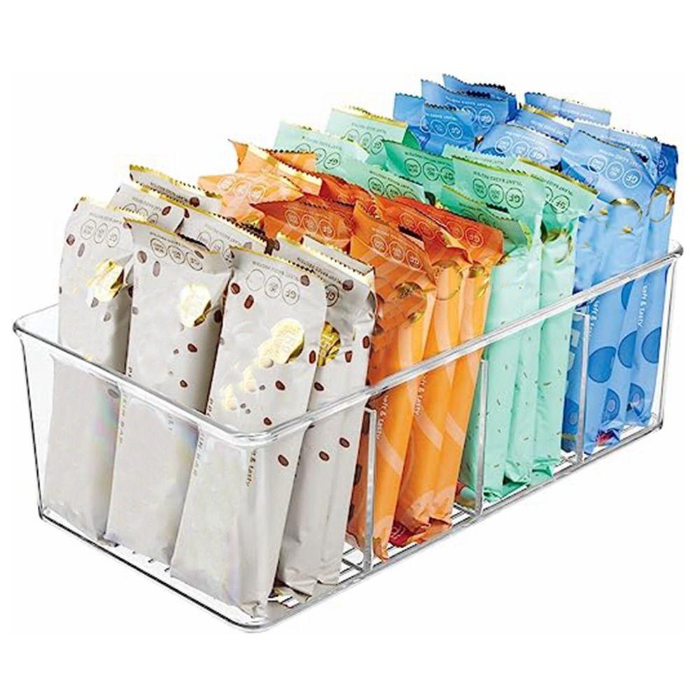 

Прозрачный ящик для хранения косметики, 4 ячейки, контейнер для хранения продуктов, кухонный ящик для хранения, комната для хранения