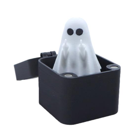 

Призрак в коробке Подарок-розыгрыш Всплывающий призрак со средним пальцем 3D-печатное украшение-призрак для отмашки Подарок-кляп для взрослых Хэллоуин Офисная шутка Большой брат Друг B