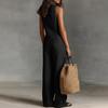Damen Farbiger Lässiger Modischer Jumpsuit mit Taschen