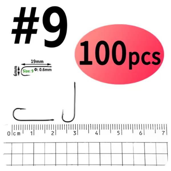 100pcs #16 - #4/0 Aberdeen Long Shank Fine Wire Fishhook Saltwater Freshwater Fishing Hooks Sabiki Rig Streamer Fly Hooks