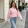 European and American Double-headed Zipper Sweater Jacket Women's Clothing Autumn and Winter New Turtleneck Casual Knitted Cardigan Loose Top