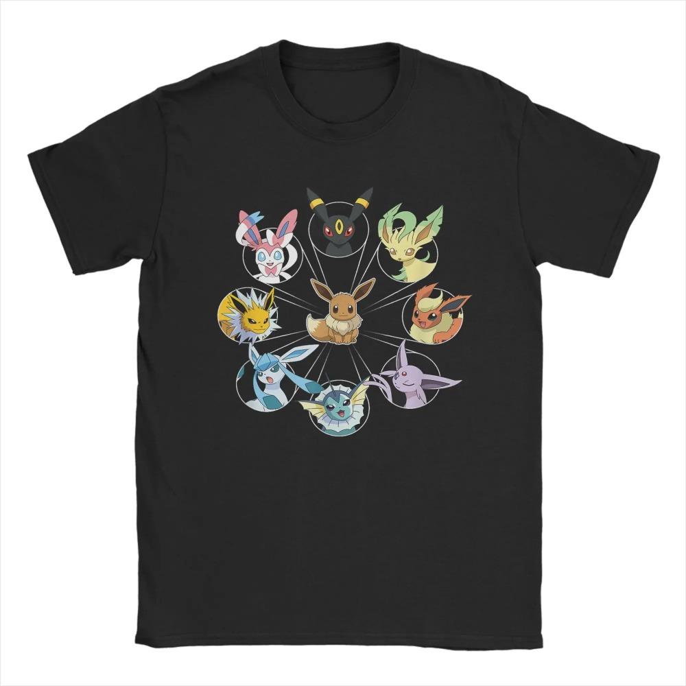 

Summer s new Sleeping Kabi Beast printed men s T-shirt, round neck, 100% pure cotton T-shirt, cute printed top XXXXXL чорний