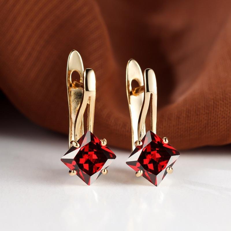 Geometric Drop Earrings Fashion Gold Color Wedding Party Earrings Jewelry Gifts