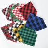 All-Cotton Plaid Christmas Dog Bandana Scarf