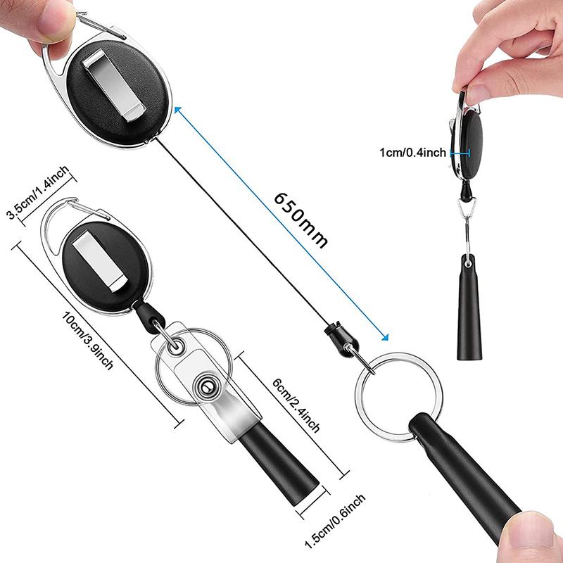 1 buc. Suport elastic retractabil pentru creion, greu, breloc cu lanț pentru pix cu tragere pentru prelucrarea lemnului