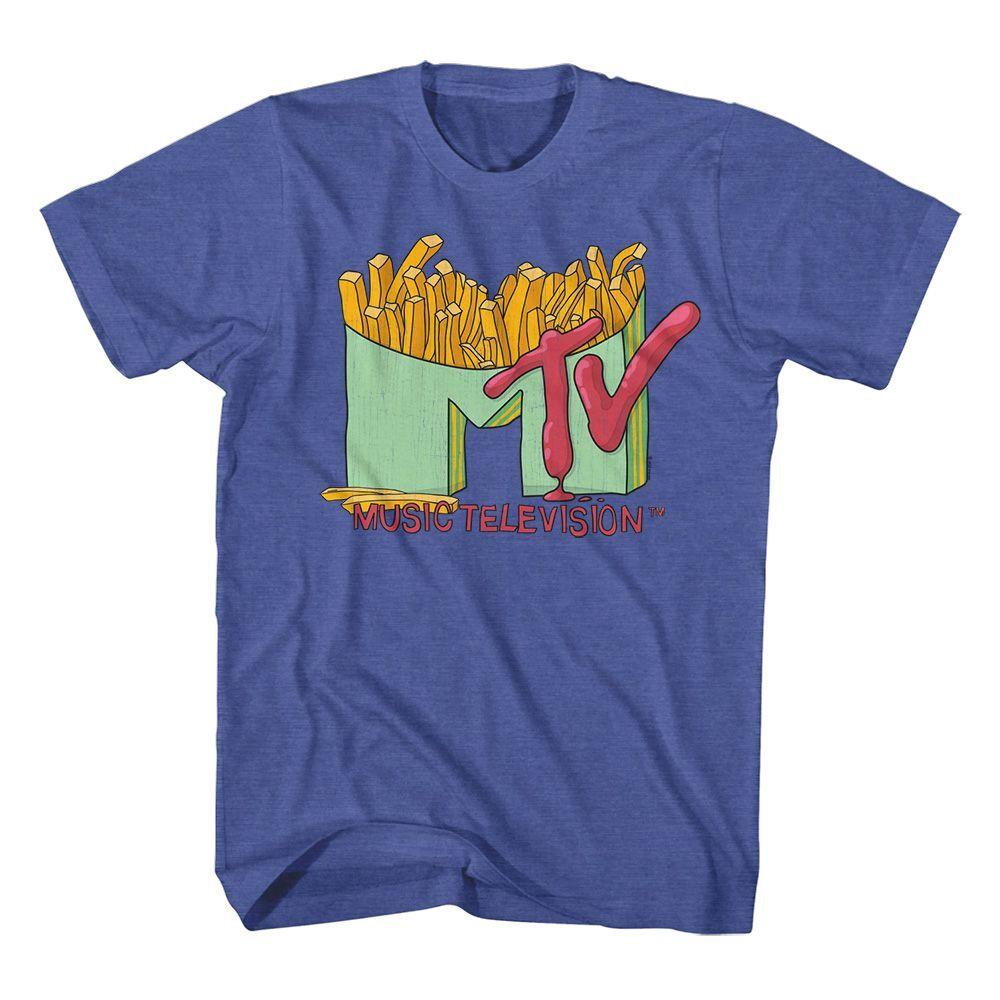 MTV French Fries Royal Heather T-Shirt XXXL