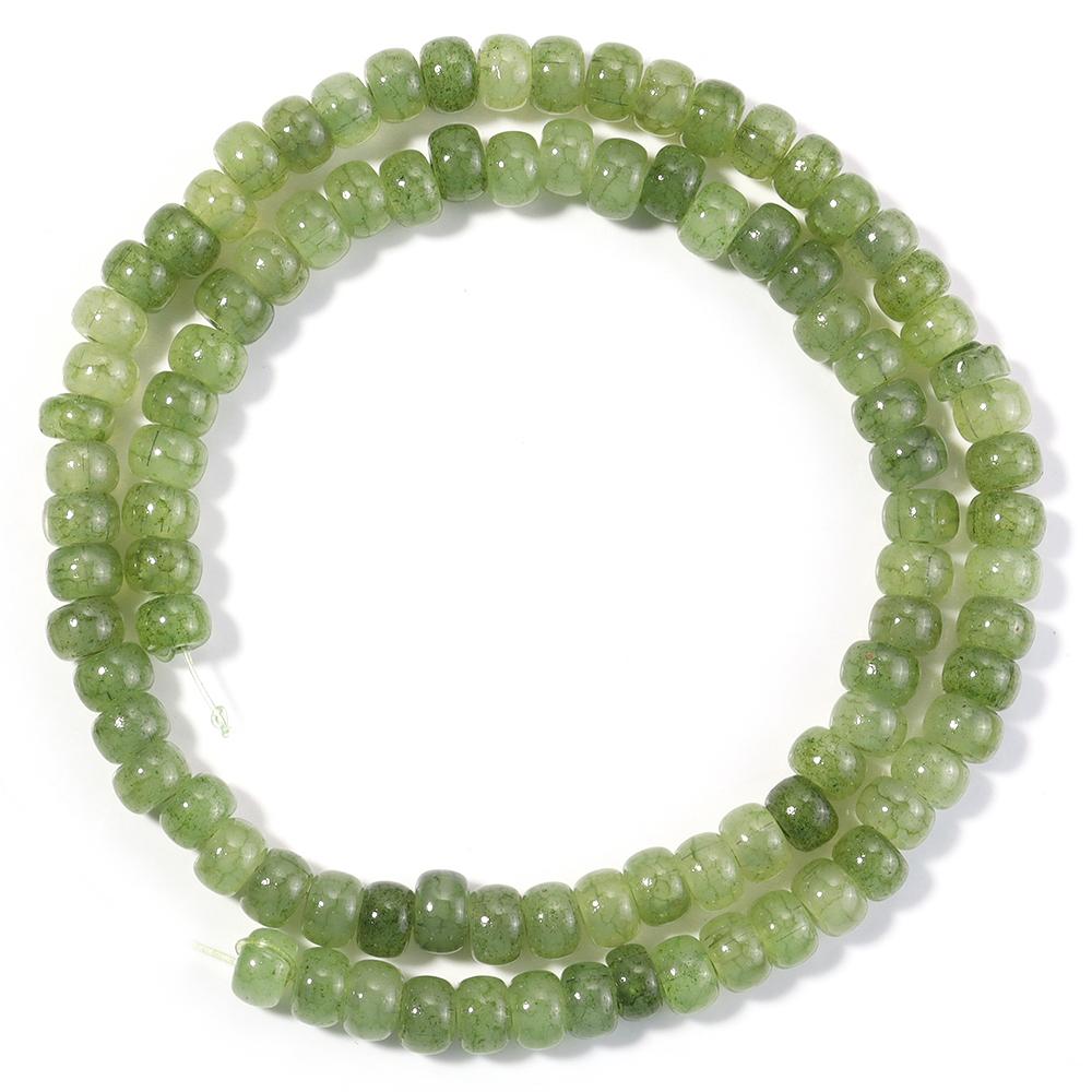 1 Strand Abacus Glass Beads Dual Color Mixed Crack Beads Spacer Beads For DIY Bracelets Keychain Charms Jewelry Making Supplies