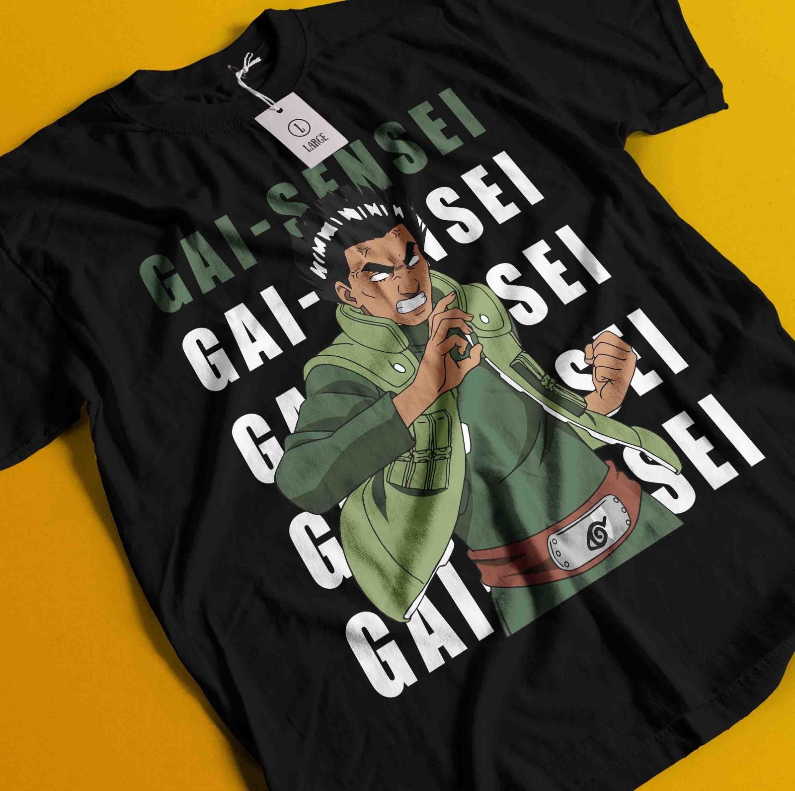 

Might Guy T-Shirt Mens Womens Tees Top Naruto Anime Graphic Tee Madara Manga Unisex Top Rock Lee Gai L