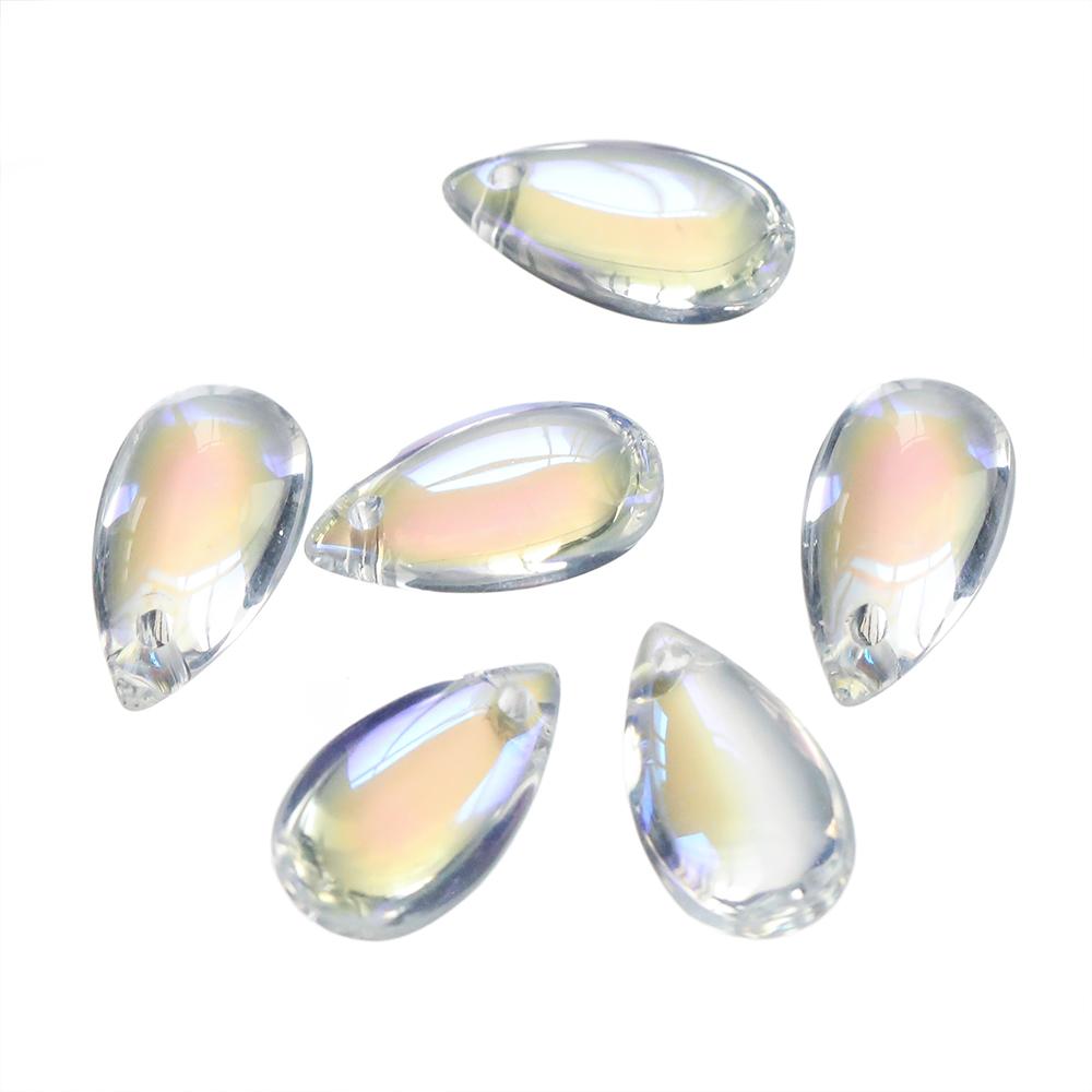 10pcs 8*14mm Water Drop Shaped Glass Pendants Czech Loose Spacer Beads For DIY Crafts Necklace Bracelet Charm Jewelry Making