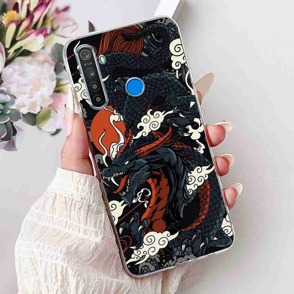 For Realme 5 RMX1911 6.5" Case Fashion Colorful Flower Soft Silicone TPU Cover For Oppo Realme5 RMX1919 Butterfly Bumper Shell