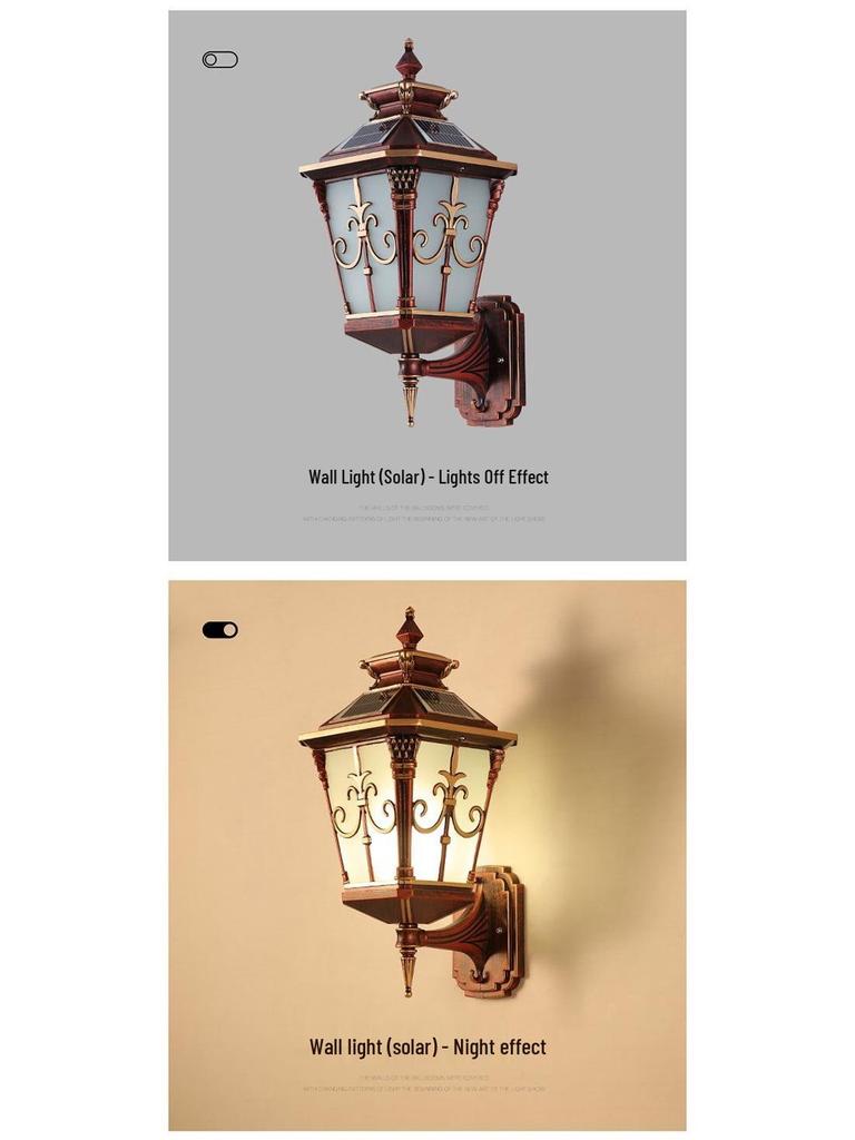 European Style Outdoor Solar Post Light: Waterproof Gate, Pillar, and Villa Wall Illumination