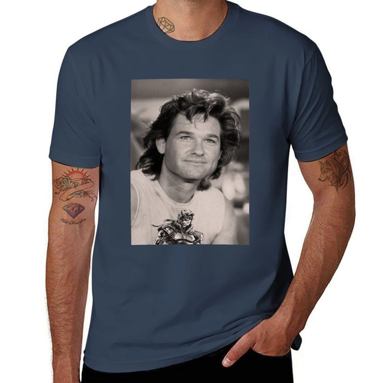 Курт Рассел - Футболка Solid Snake хлопковая футболка 100% мужская футболка Футболка S