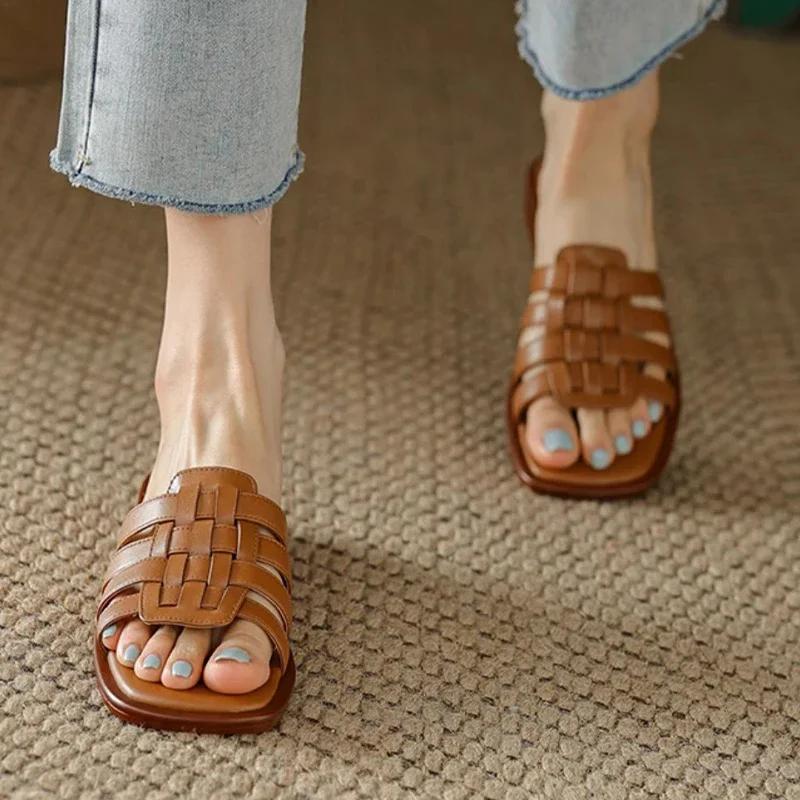 Fashion Women's Slippers Flats Fashion New Shoes Casual Woman Sandals 2025 Summer Beach Flip Flops Walking Sides Dress Mujer Zapatillas