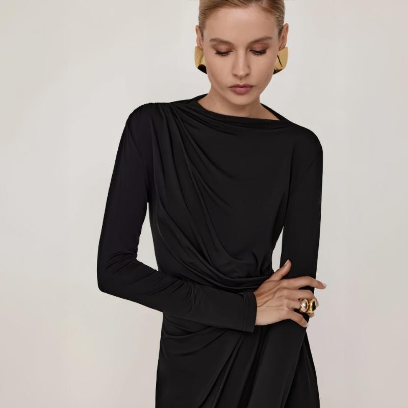 Women European Style Long Sleeve High Waist Slim Fit Long Mermaid Dress
