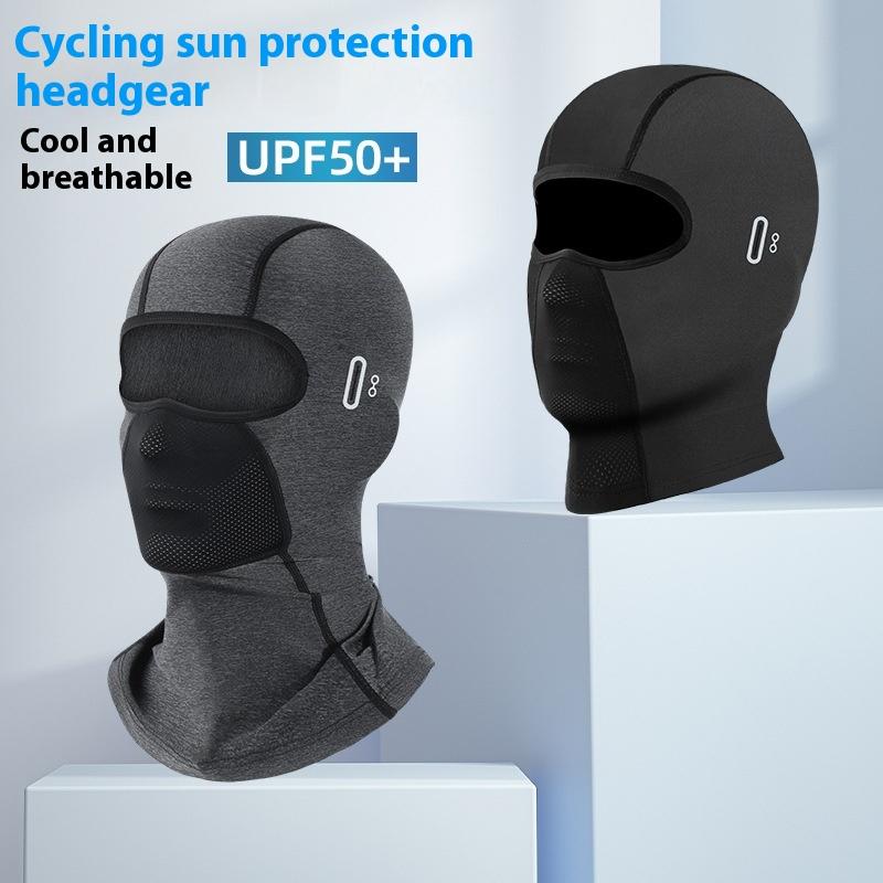 Summer Outdoor Motorcycle Riding Headgear Men's Quick-Drying Breathable UV-Resistant Ice Silk Mask Character Cross-Border