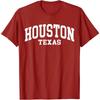 Houston Texas Hrdý Texan Americký US Vysokoškolský Font Tričko
