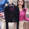 Korean Style V-Neck Long Sleeve Solid Knit Top – Autumn 2025 Women's Slimming Fashion.