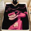 1PC Pink Panther Print Flannel Blanket, High Quality Comfortable for All Seasons, Home Decor, Warmth and Comfort, Perfect for Christmas Gifts