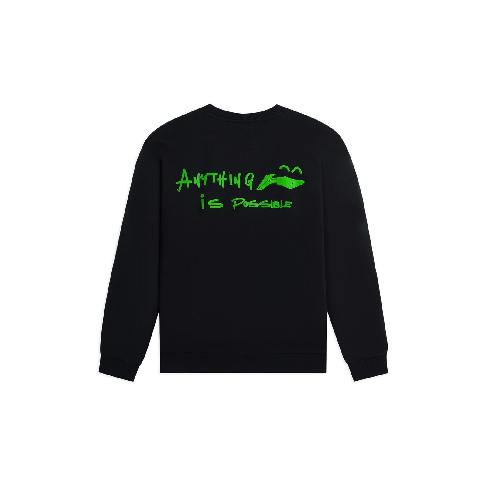 Li-Ning Anything Is Possible Graphic Sweatshirt Black Men s AWDSF71-8 M