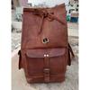 Ledertasche Ziege Herren Rucksack Rucksack Vintage Laptop Braun Umhängetasche Schulter