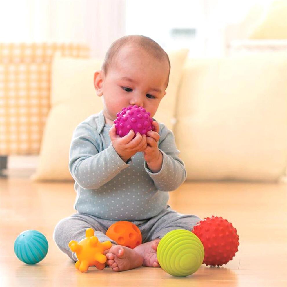 6 Piece First Baby Ball Set Baby Hand Massage Multi Textured Sensory Soft Balls