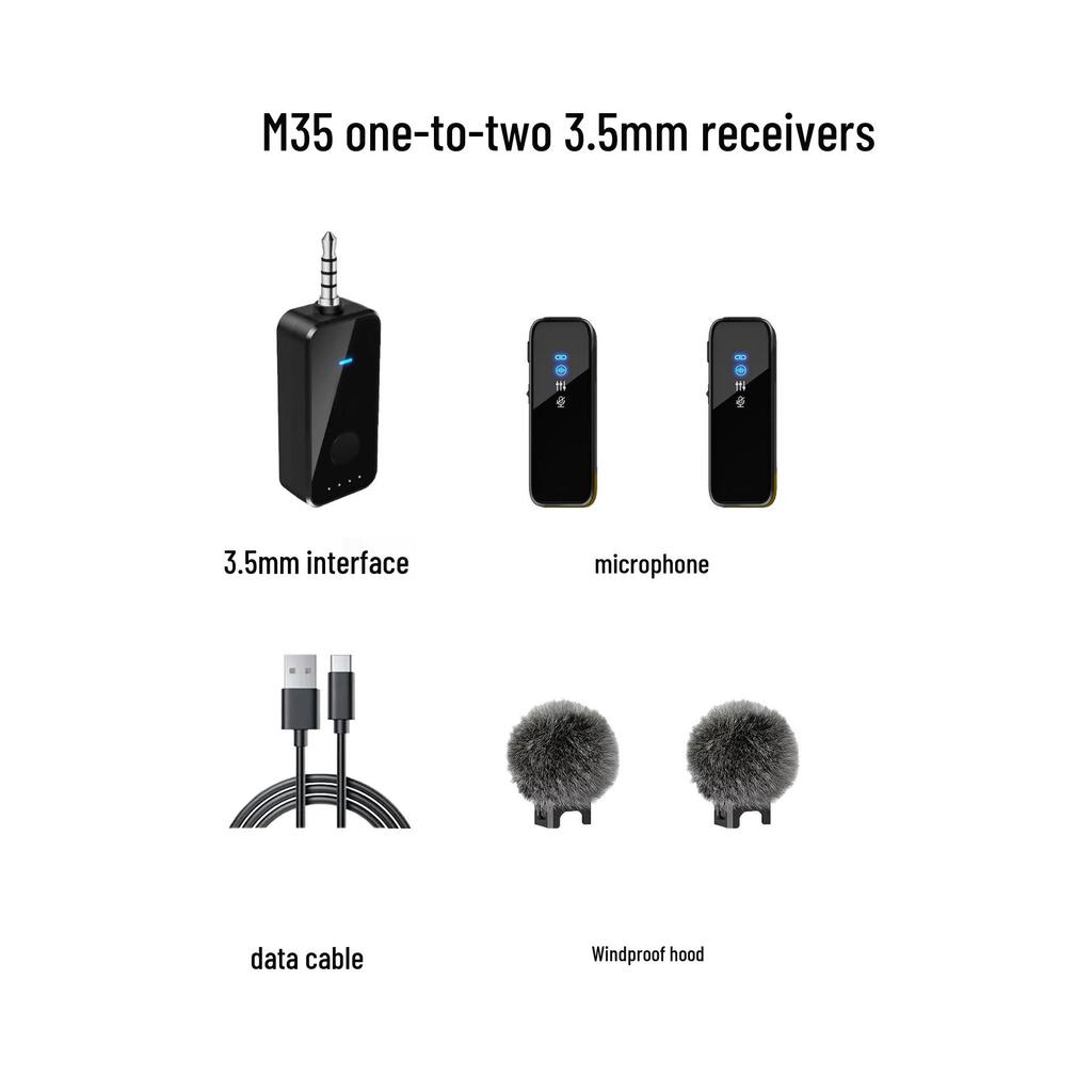 M3 Wireless Collar Clip Microphone with Charging Case, Dual Storage, Noise Reduction, for Mobile Live Broadcasts.