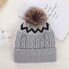 Thickened Knitted Hat with Pompom Winter Hat Warm Warm Cap  Men