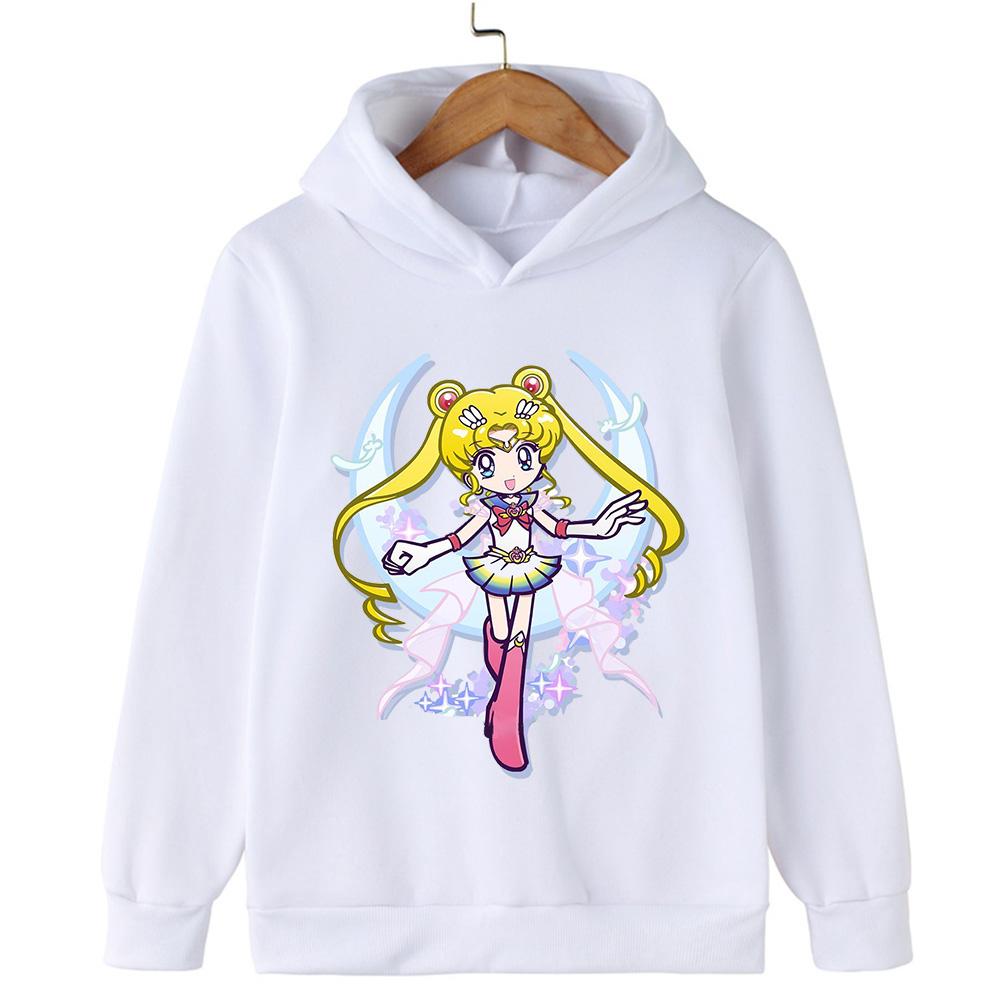 Japanese Anime Pattern Children's Sweatshirt Autumn  Girls Youth College Style Hooded Sweatshirt Pullover