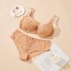 Thin Full Cup Set Underwear Panties for Large Breasts Anti-sagging and Gathered Bras for Large Sizes