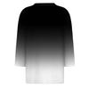 Women's Fashion Casual Loose 3/4 Sleeve Gradient Round Neck Top