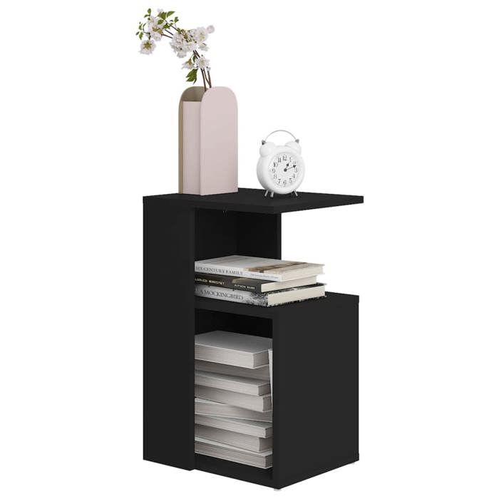 VidaXL Side Table Black 36x30x56 Cm Chipboard