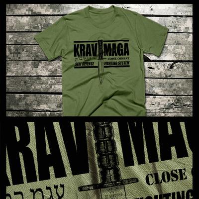 T-shirt Krav Maga Forze Speciali Militari Arti Marziali Combattimento Difesa CQB tee