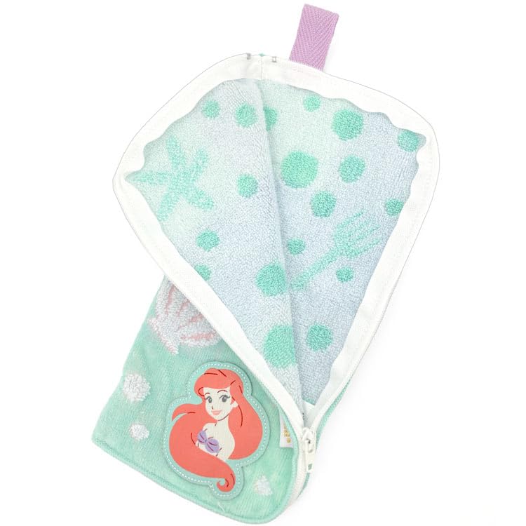 Disney Dot A secret pouch that looks like a with a zipper Pouch towel, (Ariel)