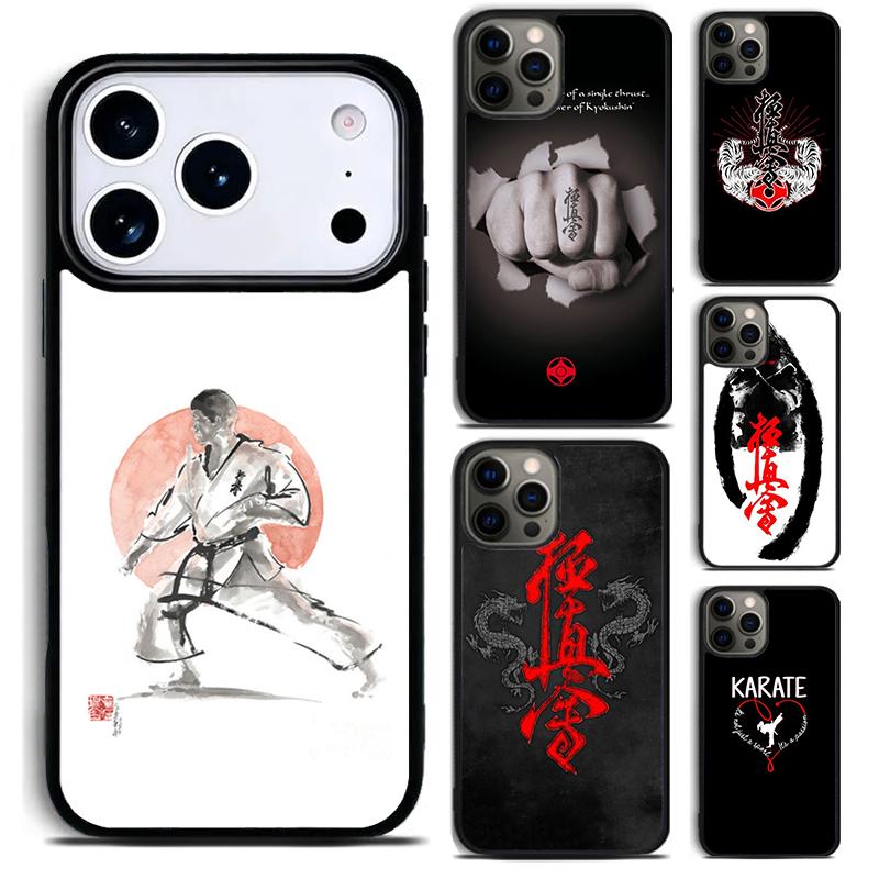 Kung Fu Oyama Kyokushin Karate soft Phone Case for iPhone 17 16 15 Pro Max Air 14 13 12 11 Plus Shockproof Capa Cover