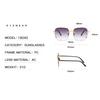 New Vintage Square Sunglasses Woman Classic Retro Gradient Mirror Frameless Sun Glasses