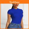 Elegante T-shirt da donna con design a patchwork per il tempo libero e l'ufficio