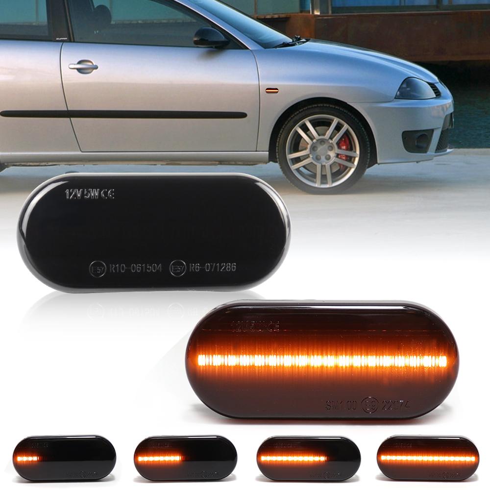 2Pcs Dynamic Side Marker Turn Signal Sequential Blinker Indicator Light for Volkswagen VW Golf Golf3/4Bora Bora/Passat/Lupo/Polo