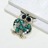 New Exquisite Retro Alloy Rhinestone Owl Brooch High-end Versatile Women's Clothing Corsage Jewelry Pin