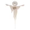 3 Pcs Halloween Cupcake Toppers Spooky Pumpkin Ghost Wooden Cupcake Pick for Halloween Theme Baby Shower Birthday Party Cake Decoration