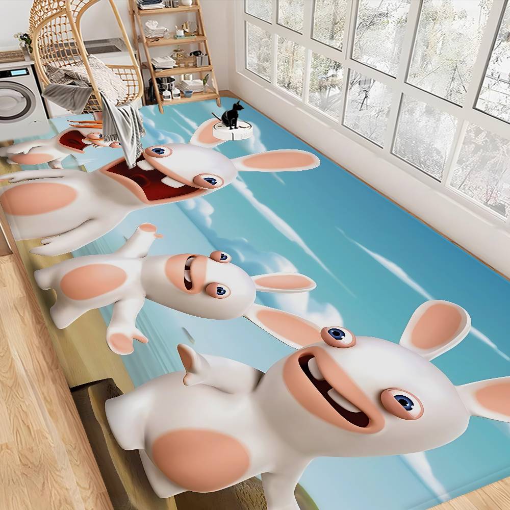 

R-Rabbids I-InvasionS Door Mat Anti-slip Absorb Water Long Strip Cushion Bedroon Mat Bedside Mats 50x80cm