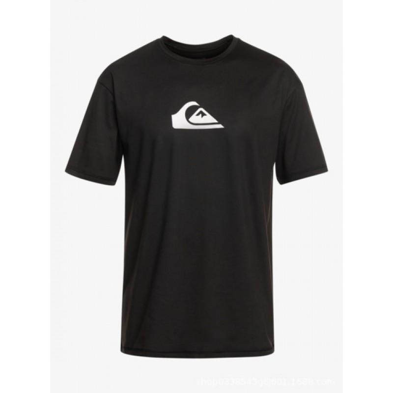 Quiksilver Mens Short Sleeve Rash Guard UV Protection Surf Shirt Diving Swimming Water Sports