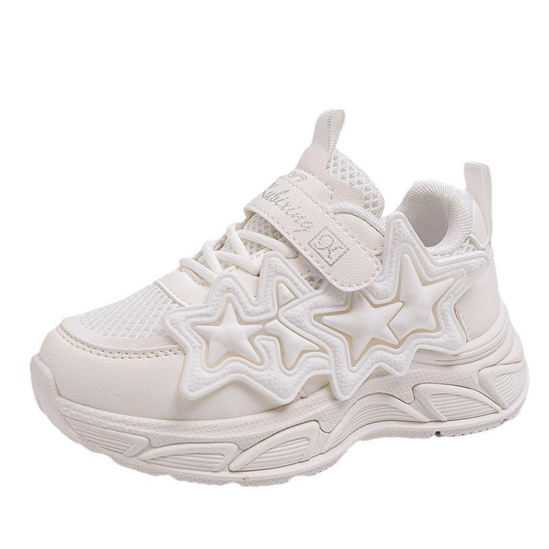 Soft-Soled Non-Slip Mesh Sneakers for Kids - Korean Style Spring/Autumn Casual Dad Shoes for Girls