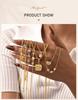 Sparkling Cubic Zirconia Bracelets For Women, Stainless Steel Set Wedding Bride Bridesmaid Jewelry