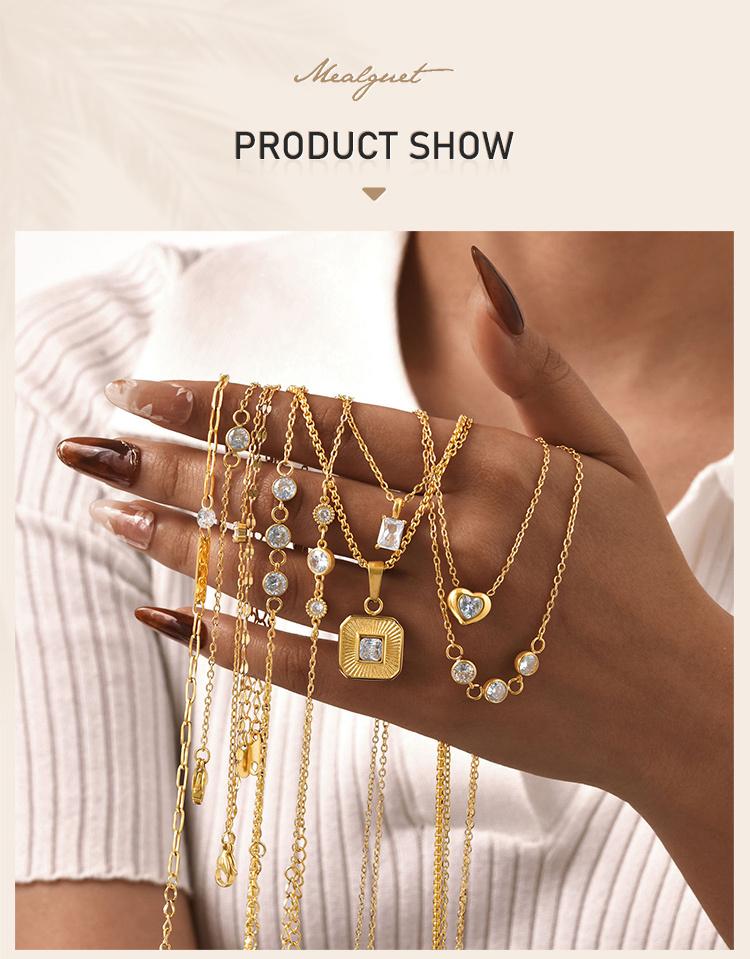 Sparkling Cubic Zirconia Bracelets For Women, Stainless Steel Set Wedding Bride Bridesmaid Jewelry